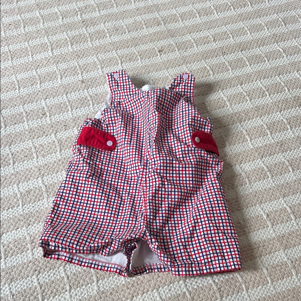 Red and White Checkered Kids One Piece